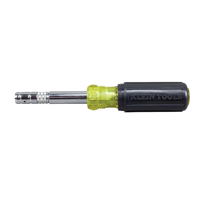 Klein Tools 32596 Multi-Bit Screwdriver /Nut Driver, Magnetic 8-in-1 HVAC Slide Drive Tool with Hex, Phillips, Schrader Bits, Nut Drivers