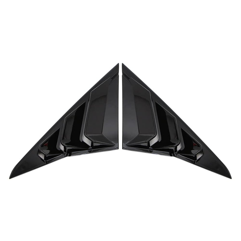 Rear Side Window Louvers for Honda Civic Type R, Hatchback 2016 2017 2018 2019 2020 2021 10th Gen ABS Scoop Shade Cover Air Vent Blinds Racing Style Shutter in Glossy Black Hatchback Model