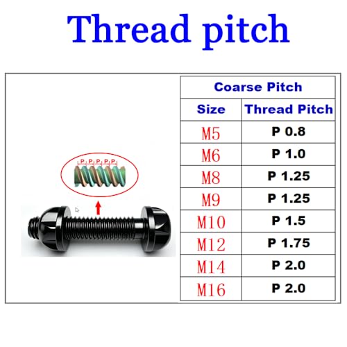 Black M6 Security Bolts, 40mm M6*40mm