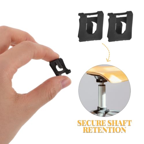 Beavorty 30pcs Anti-loosening Retaining Clips for Office Chair Gas Lift Cylinder, Heavy-duty 65mn Spring Steel Fasteners with Black Coating, Sturdy Replacement Clamps for Home