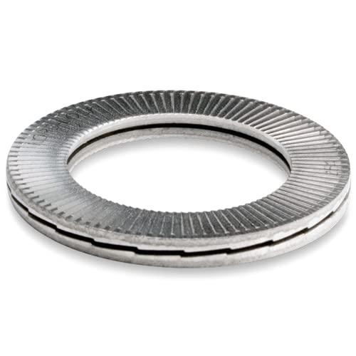 Nord-Lock Wedge Locking Washers - Stainless Steel (254 SMO) Washer, Vibration Resistant Safety Washers for 1/2 Inch Bolts - 6 Pairs 1/2" Bolts