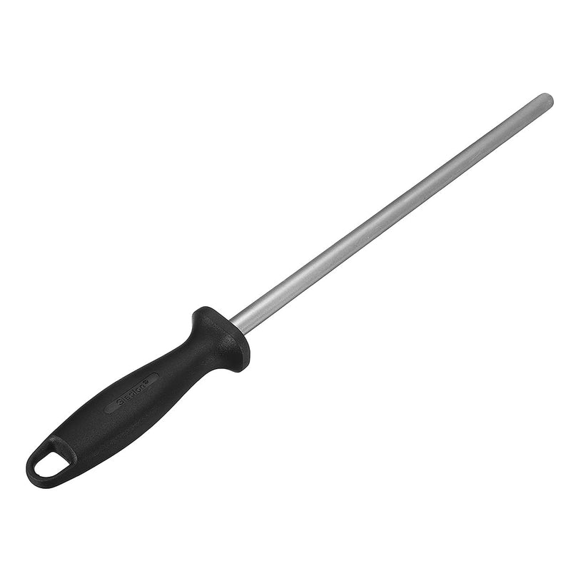 Diamond Carbon Steel Knife Sharpener Rod Sharpening Solid Steel Oval Gourmet Blade Sharpening Rod or Stick Tool for Kitchen Home 12 Inch