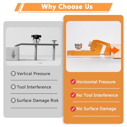 Fuzqq CNC Clamps, Aluminum Hold Down Clamps for Woodworking, Low Profile Side Clamps, Compatible with 3018 CNC Router, T-Track & Perforated Table, Strong Workholding for Milling & Engraving, 4PCS 4-PCS