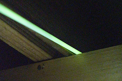 Gardner Bender FTX-15GL Glo Fish 15 ft, Luminescent Glow-in-the-Dark Fiberglass Fish Sticks, Bullet Nose and Hook End, 5 Interlocking 3 ft Sticks, White 15' Glo in the Dark