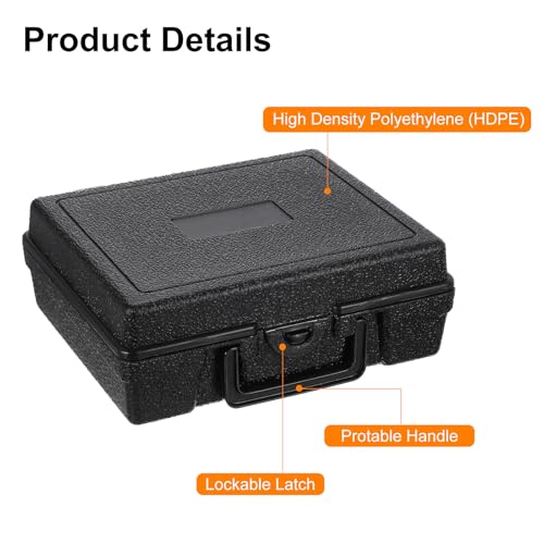 HARFINGTON Hard Carry Case 10" High-Density Polyethylene Empty Tool Box Rust & Weather-Resistant Blow Forming Tool Case for Household Workshop Car 10"