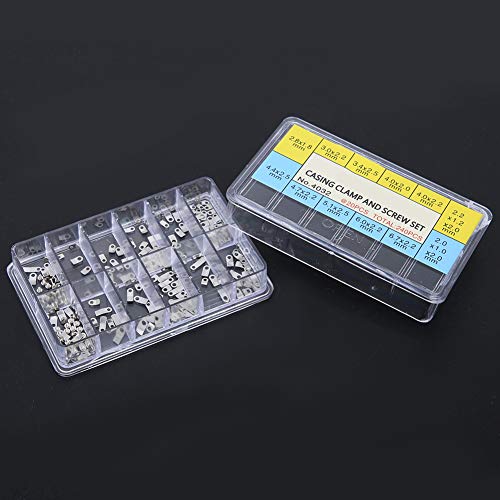 Watch Casing Securing Screw 240 Piece Watch Case Clamp Adapter for ETA 2824 2836 2846 Housing Movement Fixing Screw Washer Curved Washers