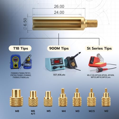 380PCS Heat Set Thread Inserts with M2 M2.5 M3 M4 M5 M6(1/4) M8 Insert Tips 1