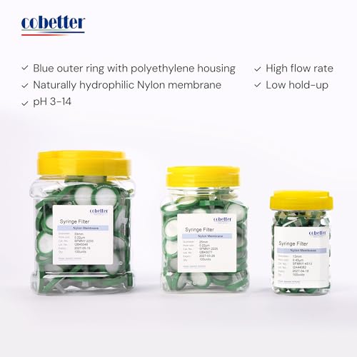 Syringe Filter Nylon, 0.45μm 25mm, Hydrophilic, Non-sterile, PK of 100
