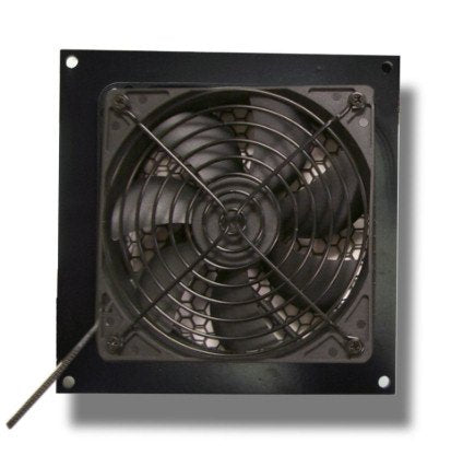 Coolerguys Pre-Set Thermal Controlled Cooling Kits for Cabinets, AV, and Components (Single 120mm, Thermal Plastic) Single 120mm