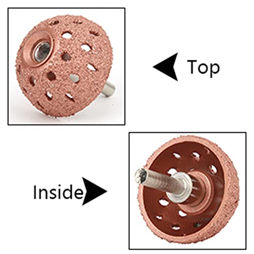 Tire Buffing Wheel, 2Pcs Tungsten Steel Auto Tire Buffer Grinder Patches Grinding Head Coarse Grit Polishing Pad with Linking Rod for Car Truck Motorcycle Bike Tire Repair