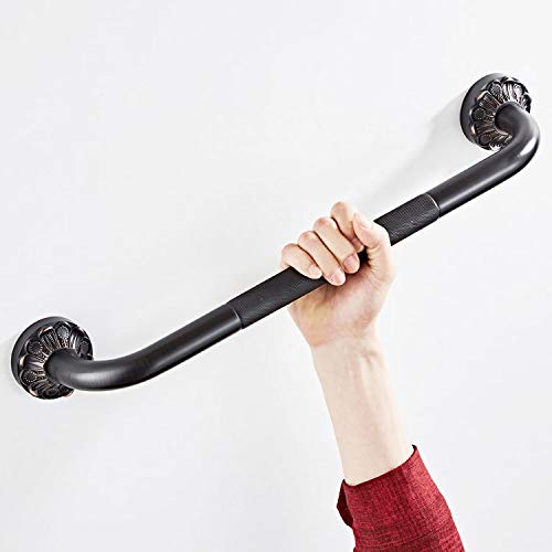 12" Bathroom Anti-Slip Grab bar, Bathtub Textured Shower Bar, Home Saftey Armrest, Toilet Hand Rail, Oil Rubber Bronze Finish 12 Inch BL