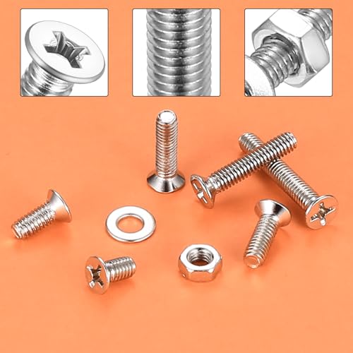 585 Pcs M4 Machine Screws and Nuts Set,Countersunk Screws