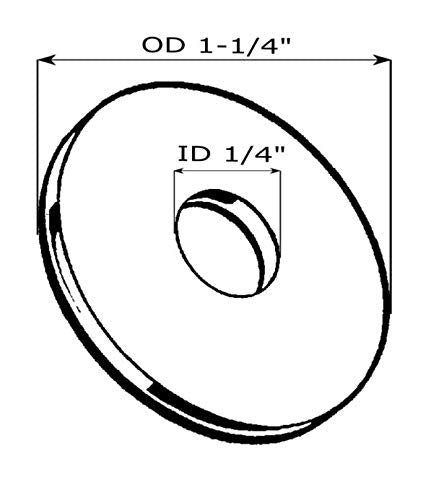 Hard-to-Find Fastener 014973211813 Rubber Washers, 1/4 x 1-1/4, Piece-8