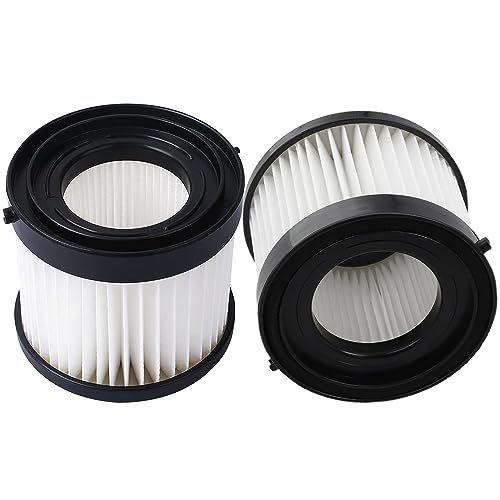 2 Pack 49-90-0160 HEPA Dry Vacuum Filter Compatible with Milwaukee 0882-20 M18, Fit for Milwaukee 49-90-1951 Compact Vacuum