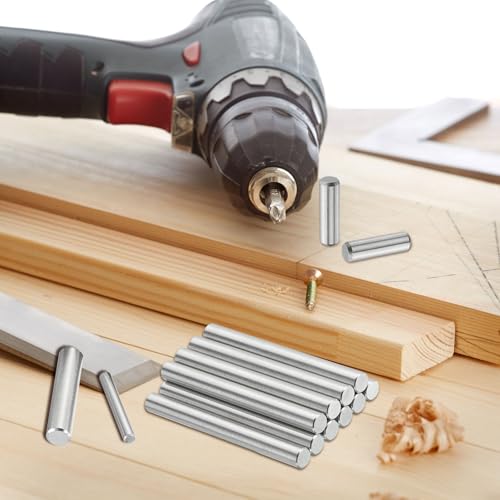 uxcell 100Pcs 4mm x 30mm Dowel Pins, 304 Stainless Steel Cylindrical Shelves Support Pegs Locating Pin Shelf Fasten Elements for Bookshelf Cabinet Furniture Component (GB119), Silver 100