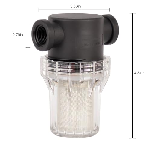 Water Pump Strainer 1/2" Female NPT Strainer with 40 Mesh Filter Screen 1/2" 40 Mesh