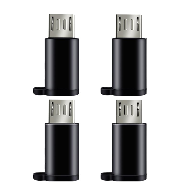 Micro USB to USB C Adapter USB Micro to USB C, (4-Pack) Microusb to USB-C USBC Micro USB Male to Type C Female Micro to C Adapter Usbc-c Charge Data Sync Compatible with Samsung Galaxy S7 Edge