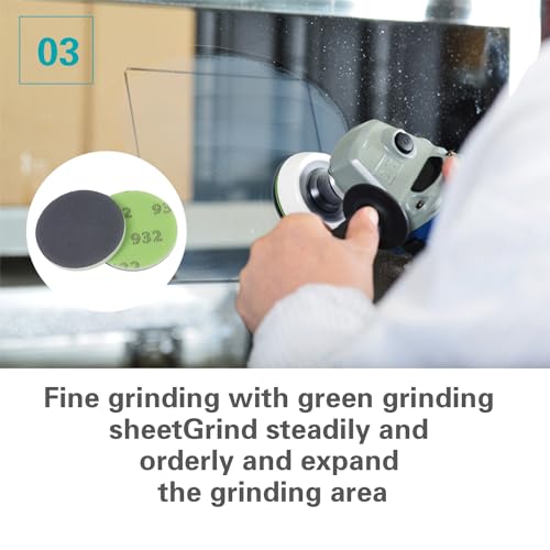 Glass Repair Kit Grinding Polishing Abrasive Disc Mesh Net Sanding Pads Kit for Glass Scratch Removal3Pcs/Pack (6 inch) 6 inch