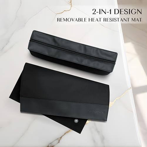 TREND-X Hair Styling Tools Organizer Bag with Heat-Resistant Mat