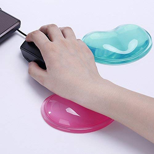 LetGoShop Silicone Gel Wrist Rest Heart-Shaped Translucence Ergonomic Mouse Pad Cool Hand Pillow Effectively Wrist Fatigue(Green) Green