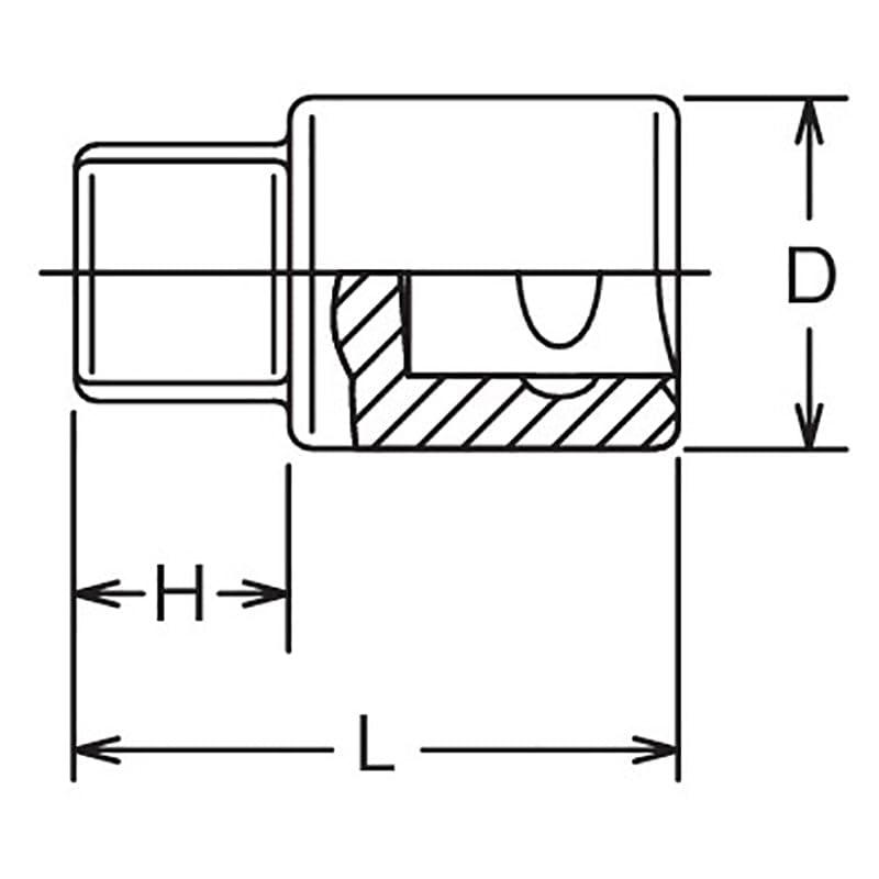 Ko-ken 4110M-13 1/2 Sq. Dr. Bit Socket 13mm Square 32mm
