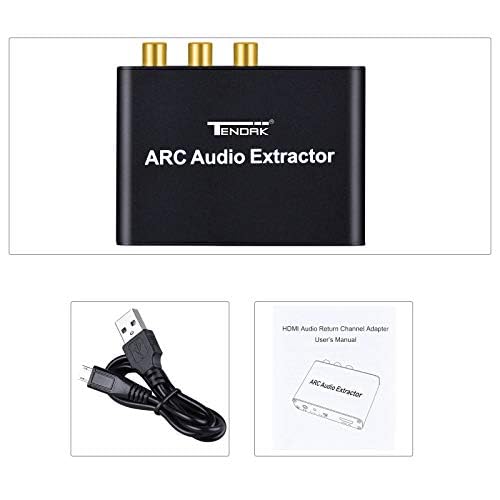 HDMI ARC Adapter, Tendak ARC Audio Extractor with Digital Optical TOSLINK SPDIF/Coaxial and Analog 3.5mm L/R Stereo Audio Converter for HDTV Soundbar Speaker Amplifier
