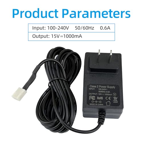 Water Softener Power Transformer, 15v Dc Adapter,(Model V3186-06)