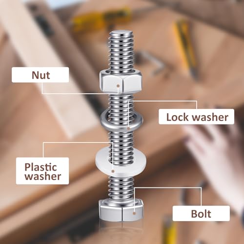 Tandefio 32 Pcs 304 Stainless Steel U Channel Sign Post Attachment Kit Mounting Hardware Road Sign Hardware 2-3/4" and 1-1/2" Mounting Screws Bolts and Nuts for Accessories