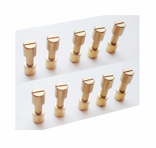 10 Sets Folding Knife Scales Corby Bolts Pivot Pin (Brass) Brass