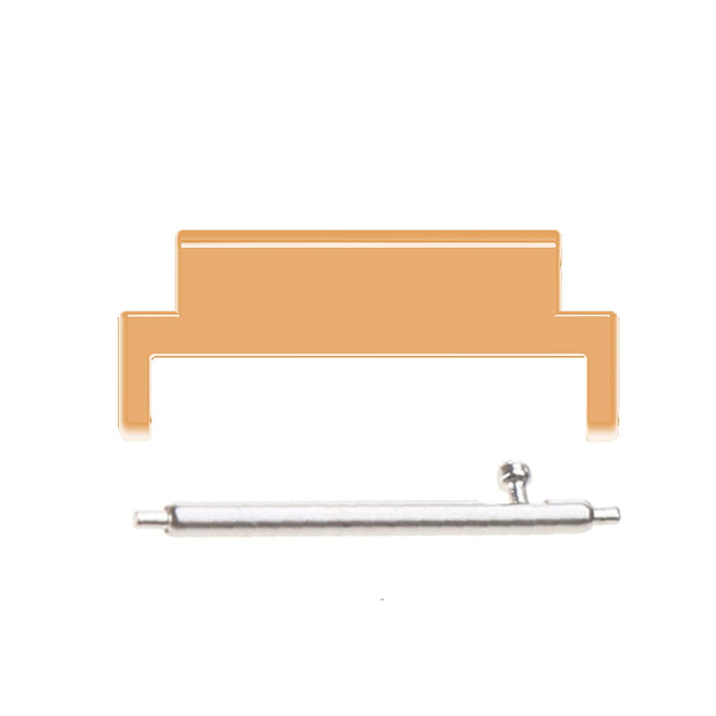 2pcs Watch Band Connector Adapter, Quick Release Metal Lugs for 18mm to 20mm Adjustable Watch Straps, Replacement Converter for Smartwatch Bands Rose Gold