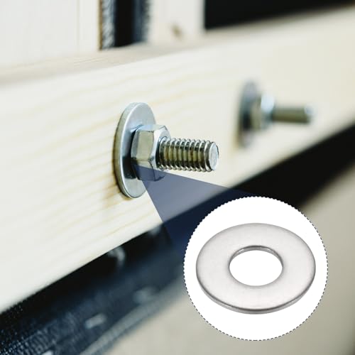 uxcell M5 Flat Washer for Screw, 30Pcs 304 Stainless Steel Washers 5MM ID x 25MM OD x 1.5MM Thick for Bolts, Factories Repair, Kitchens, Shops, and Outdoor Construction (Silver Tone) 5 x 25 x 1.5 mm/0.2 x 1 x 0.06 inches