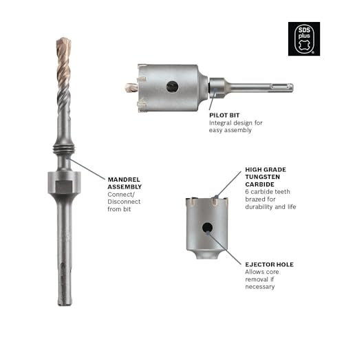 Bosch T3913SC 1-9/16 in. SDS-Plus® Speedcore™ Thin-wall Core Bit