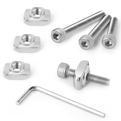 200pcs M3 T-Nuts Assortment Kit, Hammer Nut with Hex Socket Head Screws for Profile Groove M3 T-Nuts Socket Head Screws