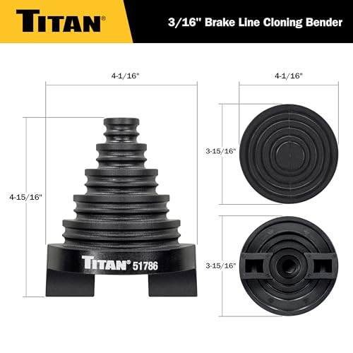 Titan 51786 3/16-Inch Brake Line Cloning Bender, Vise-mounted 180-Degree Brake Line Shaping Tool for Nickel, Copper, & Steel Tubing