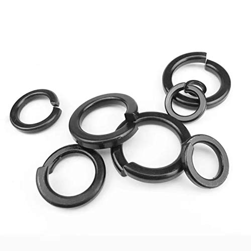100 Pcs M10 Split Lock Washer Spring Lock Washer, 8.8 Grade Carbon Steel,GB93 High Strength,Gasket Ring for M10 Screw Bolts