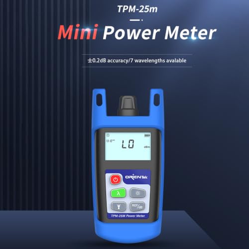 TPM-25M Mini Optical Power Meter 2.5mm Universal Interface Fiber Optic Power Tester with LED Light, Range of Measurement - 70~+ 6 dBm TPM-25-A-G
