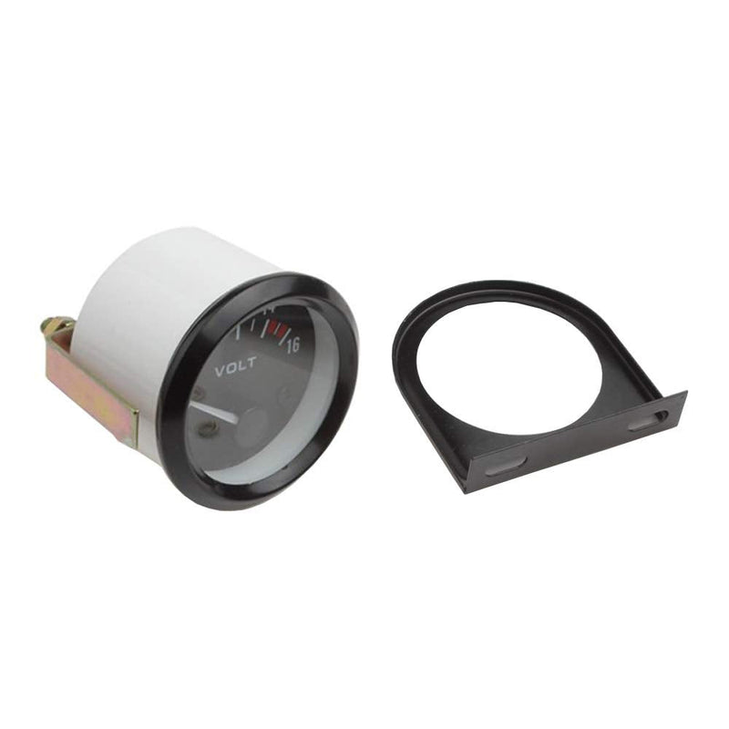 ESUPPORT Universal Car 2" 52mm Pointer Volt Voltage Gauge Meter Celsius White LED Light Indicator Display Electrical Volt Gauge