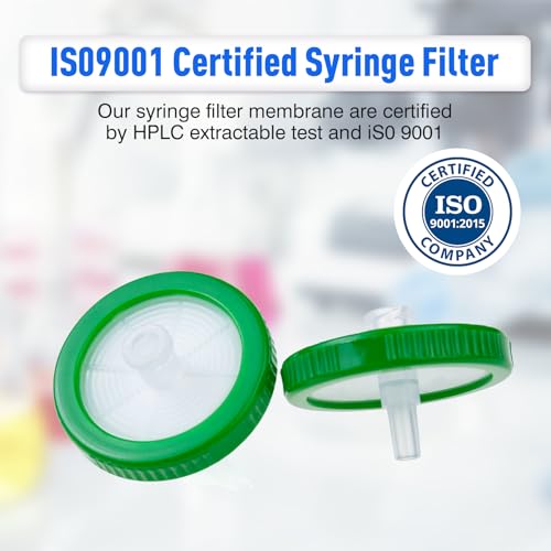 Syringe Filters Hydrophilic PVDF 33 mm 0.22 um,100pcs 33mm 0.22um