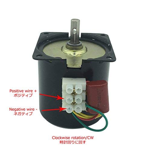 Bringsmart 60ktyz 15rpm Ac Motor Low Noise Gearbox Electric Motor Barbecue High Torque Low Speed 110V Synchronous AC Reduction Motor (110V 15rpm) 110V 15rpm