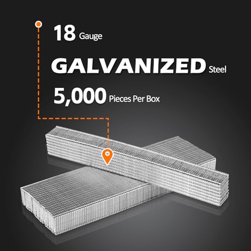 F12 18 Gauge Galvanized Brad Nails, 1/2-Inch Length, 5000PCS/BOX F12*1 box