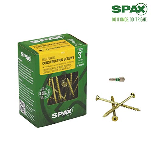 SPAX #10 x 3" Flat Head Partial Thread T-Star+ Yellow Zinc 1LB 72CT 10 x 3" (1 lb.) 1