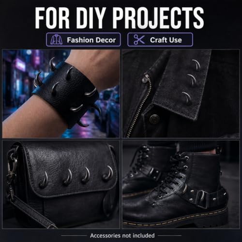 40pcs Spikes for Clothes, Studs and Spike Rivets, Punk Studs
