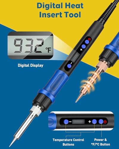 Vibit 451 Pcs Threaded Inserts Set, Soldering Iron Kit 100W for 3D Printing