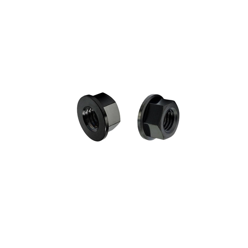 RISON Titanium Nut Titanium Flange Nut M10x1.25mm Titanium Sprocket Nut Black 6AL4V Titanium Flange Nut for Motorcycle 5PCS