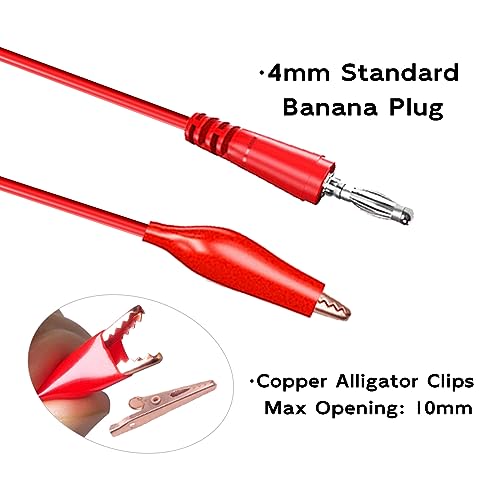 Goupchn Back Probe Kit 4mm Banana Plug to Copper Alligator Clip 24PCS