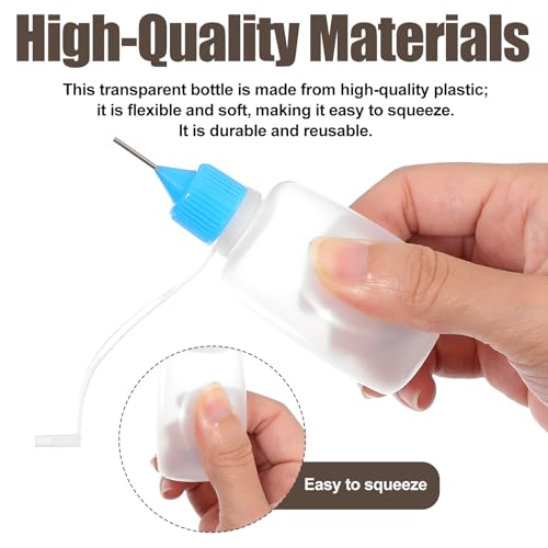 4 Pcs Precision Tip Applicator Bottle with 2 Mini Funnels 30ML/1OZ