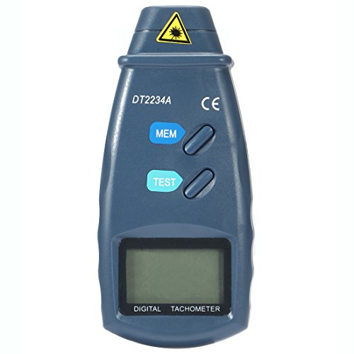 uxcell RPM Tachometer Photo 2.5 to 99999 Photoelectric DT-2234A