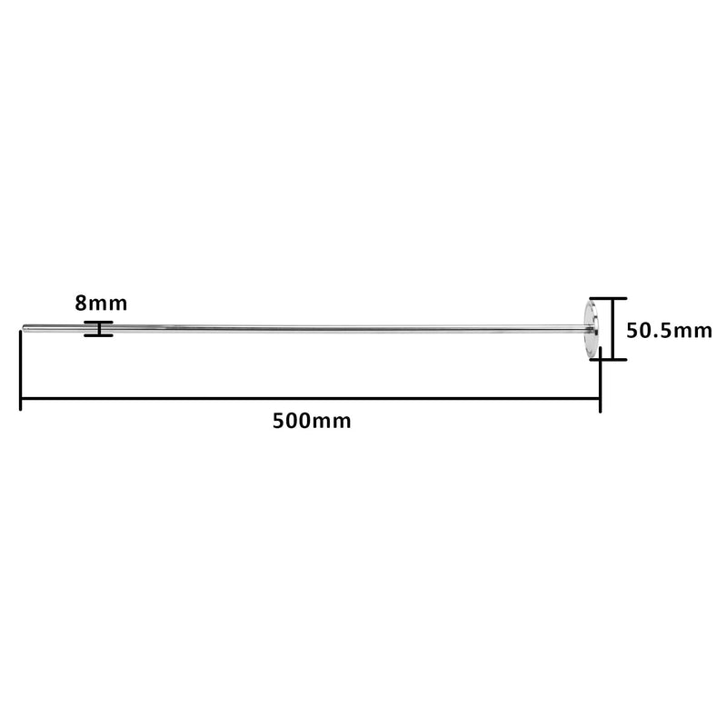DERNORD 1.5 inch Tri Clamp Thermowell SS304 for Beer Fermenter Homebrew Solar Heater Boiler, 500mm Length