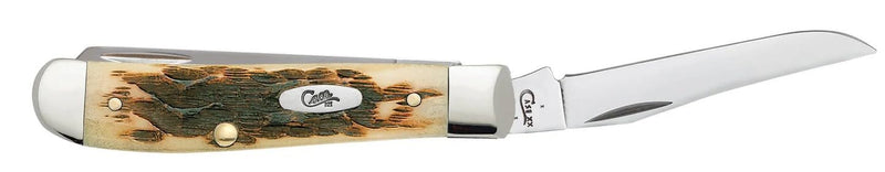 Case XX WR Pocket Knife Amber Bone Mini Trapper Item #013 - (6207 SS) - Length Closed: 3 1/2 Inches … 2.8"