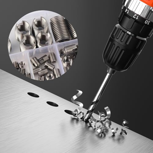 Tangxi 50Pcs M3-M10 Thread Insert Set, Stainless Steel